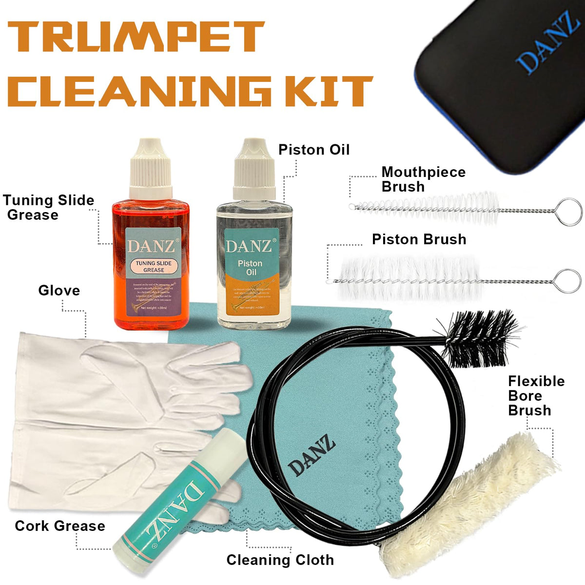 Trumpet Cleaning Kit with Storage Box B24032
