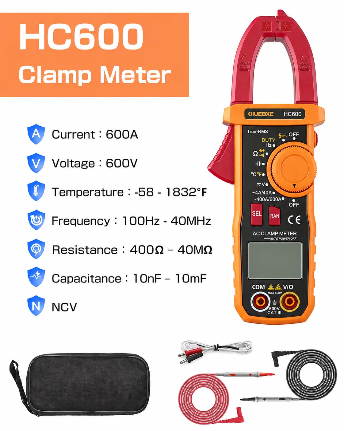 600A True RMS Clamp Meter M268642