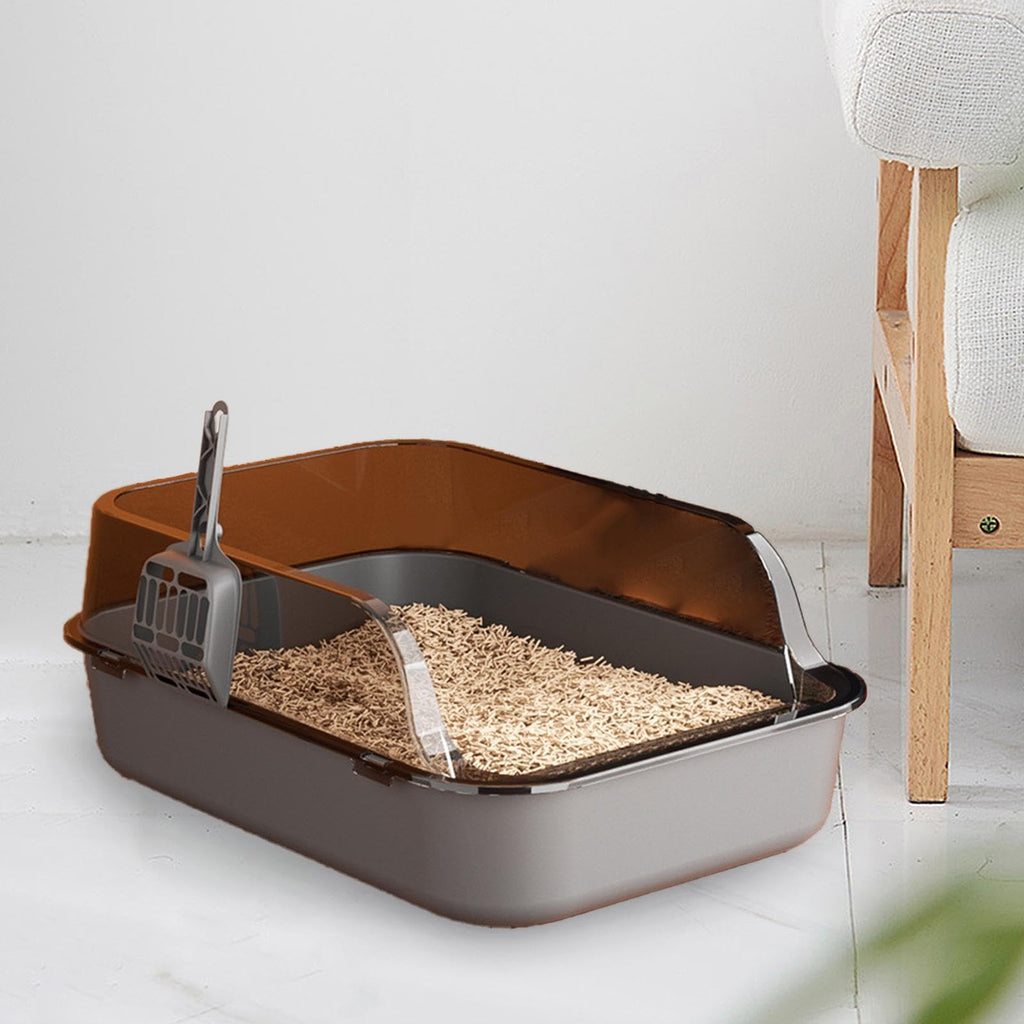 Open Top Sifting Litter Box Gray Q4820