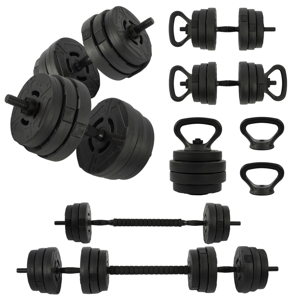 Adjustable Dumbbell Set 60 Lbs Black A1651