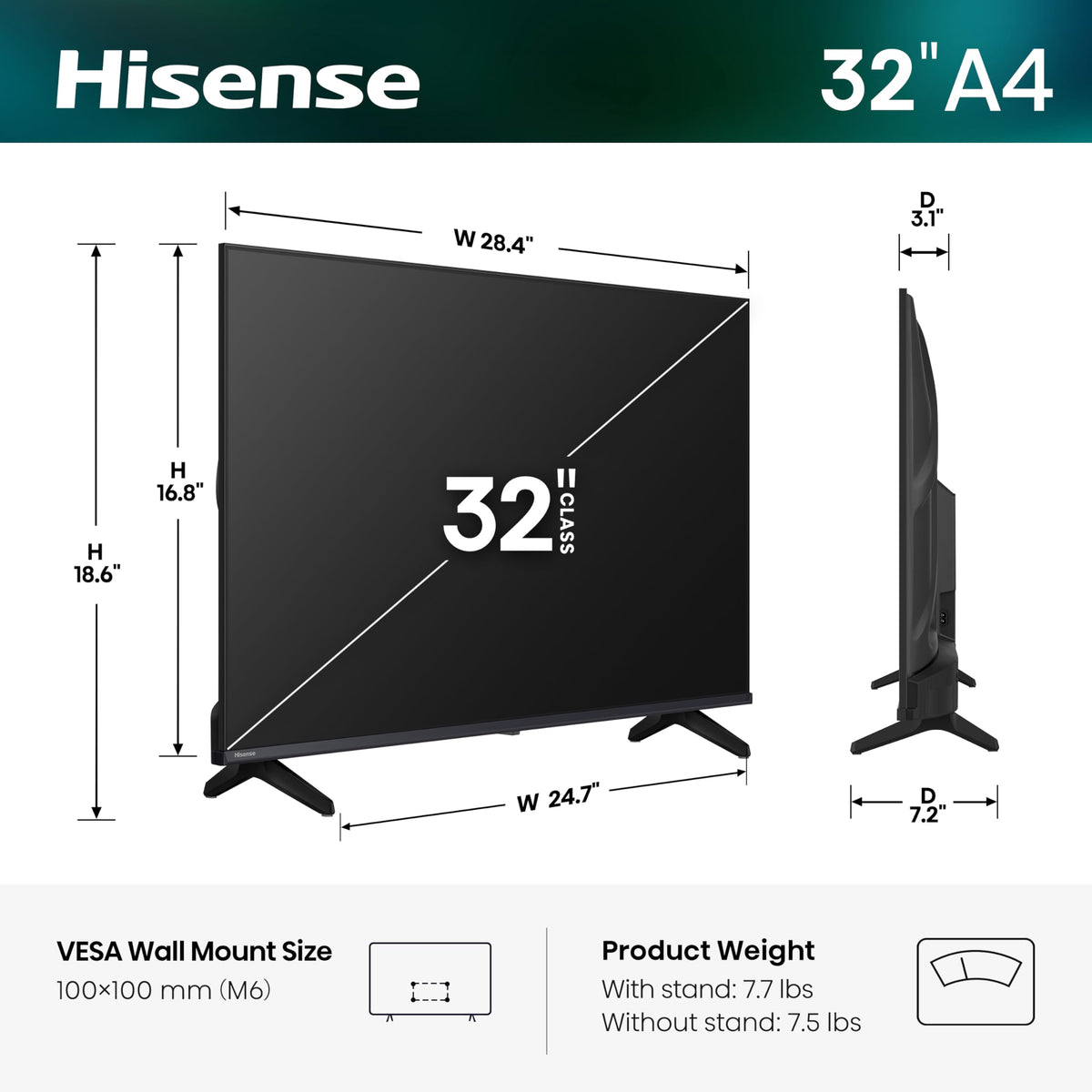 32-Inch HD 1080p Smart TV U54458