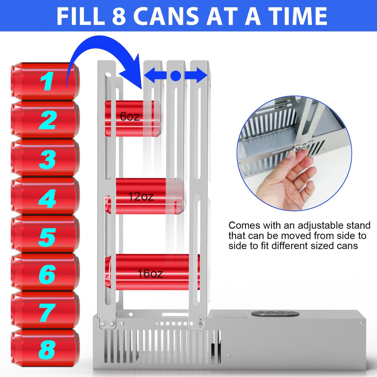 Electric Can Crusher for Recycling 8/12/16oz Cans D8602