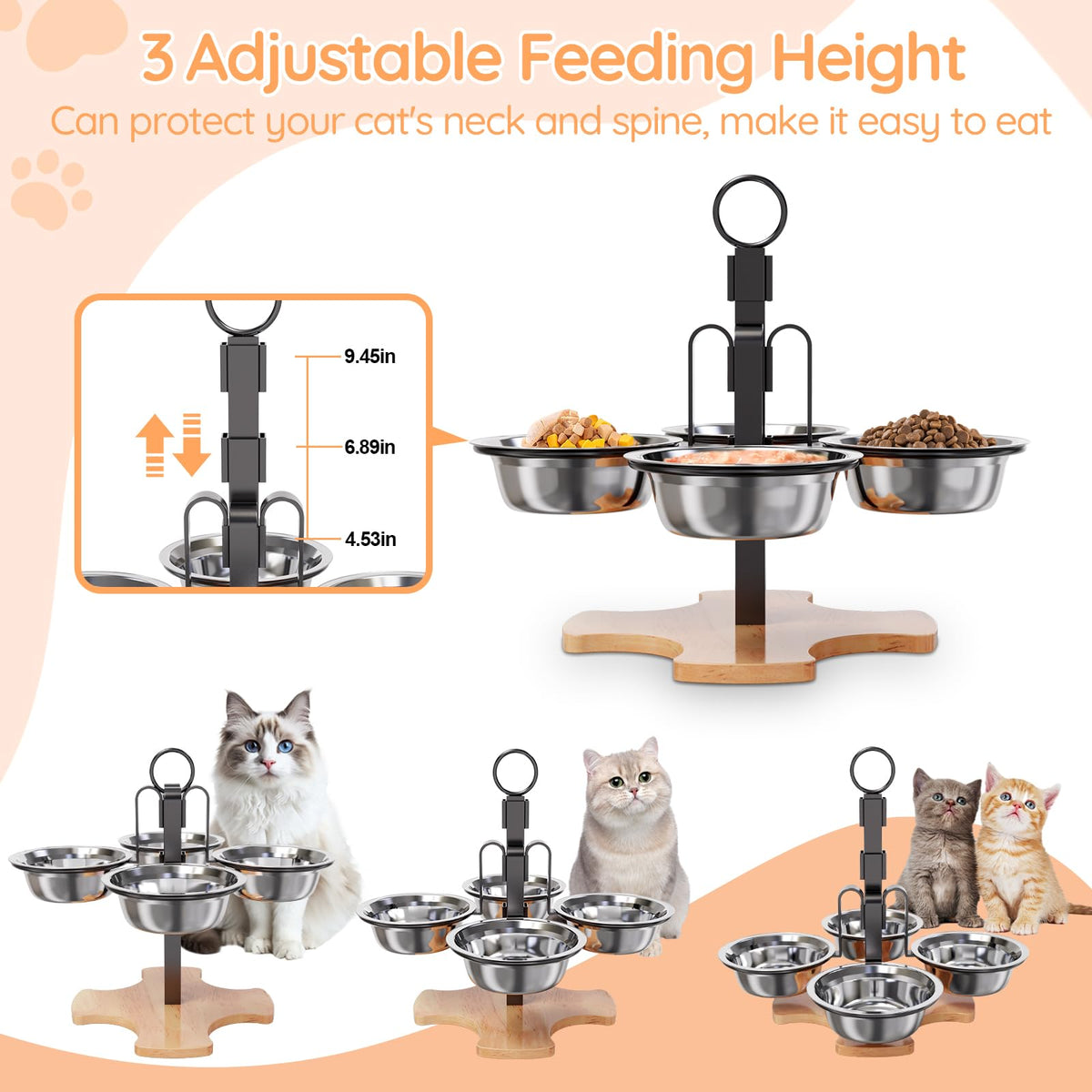 Elevated Cat Bowls with Stand F65681