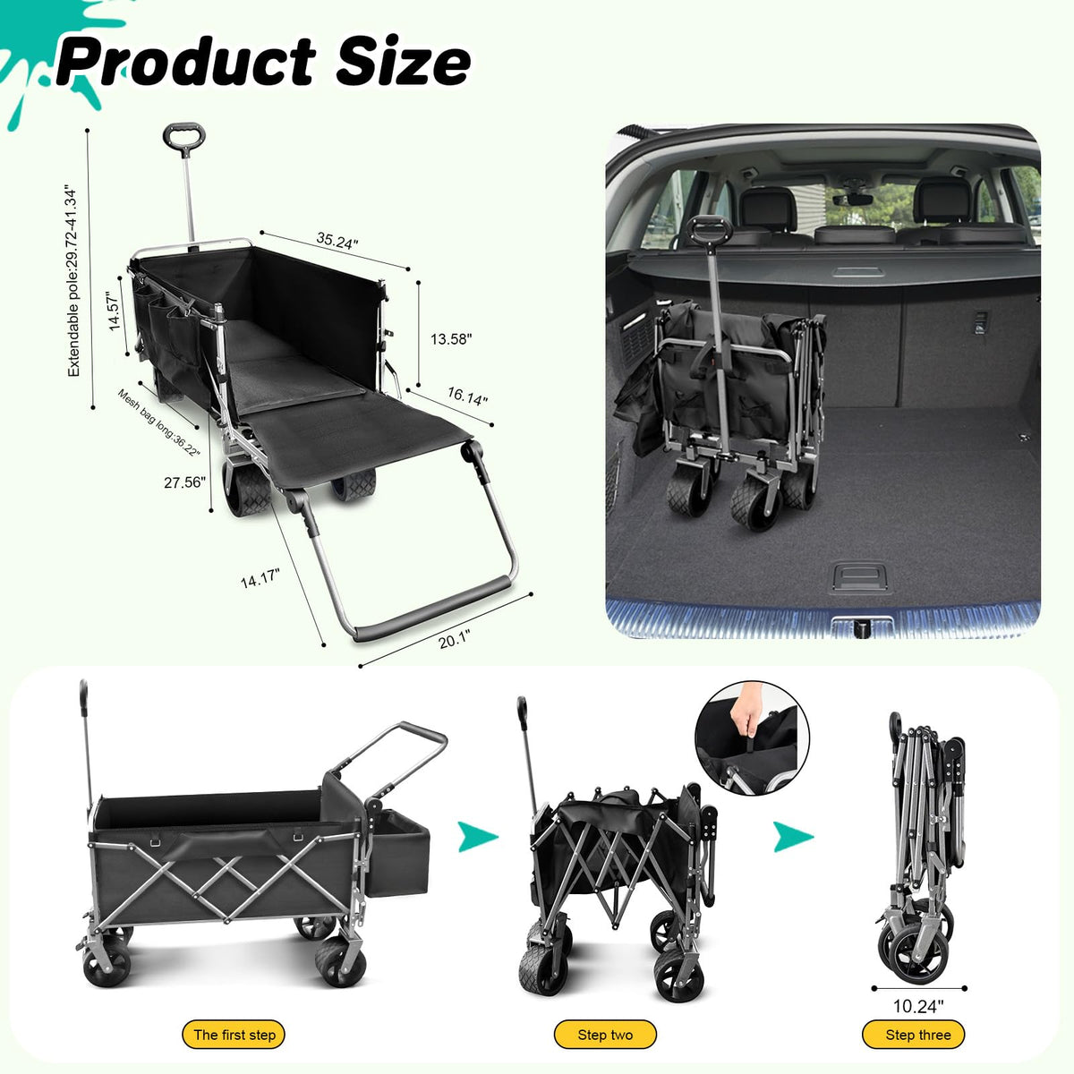Large Dog Wagon Cart W343569