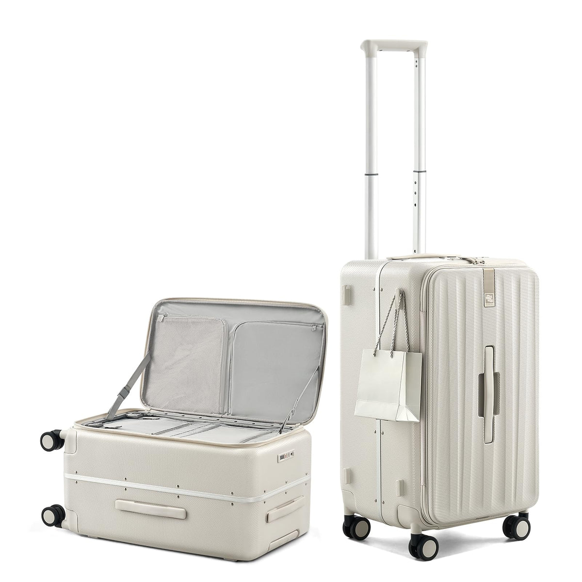 20 Inch Aluminum Frame Hard Shell Carry On Luggage with Wheels N217867