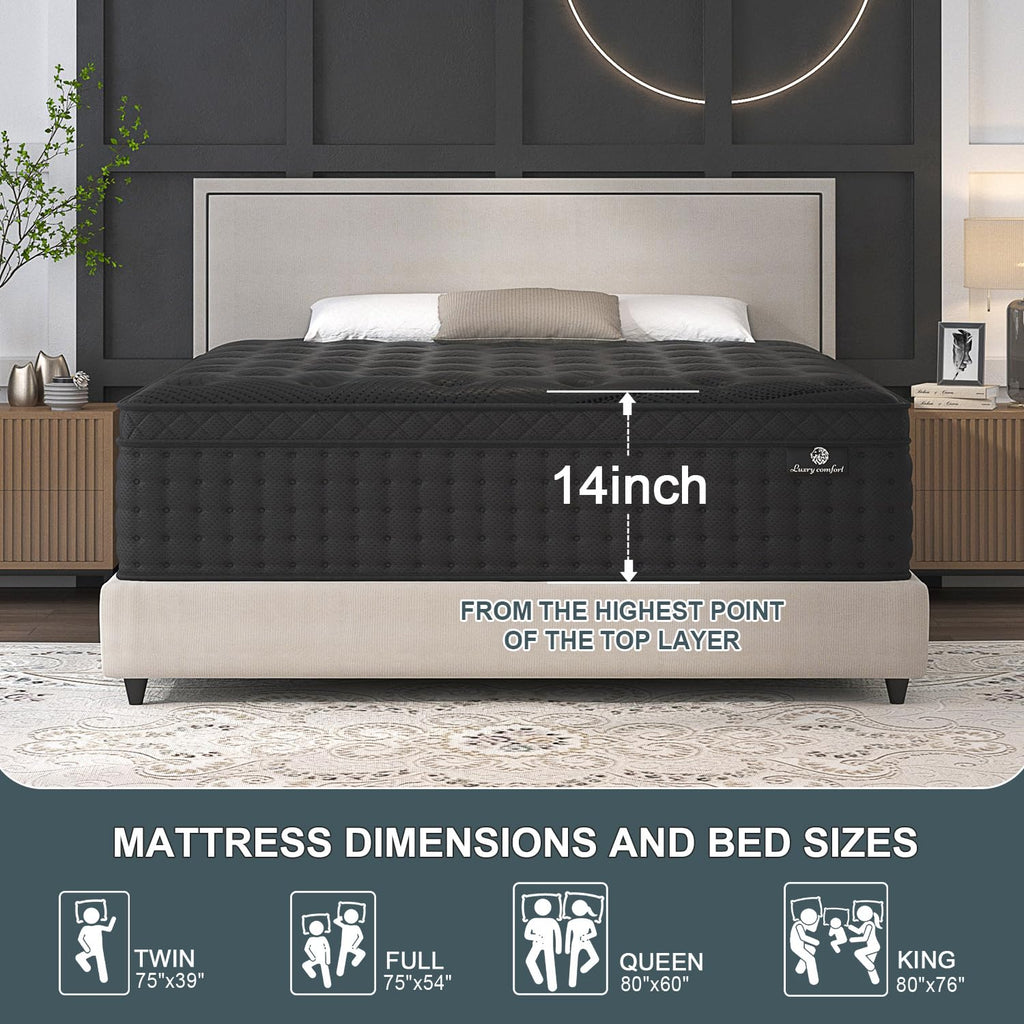 Full Size 14 Inch Hybrid Mattress Z228