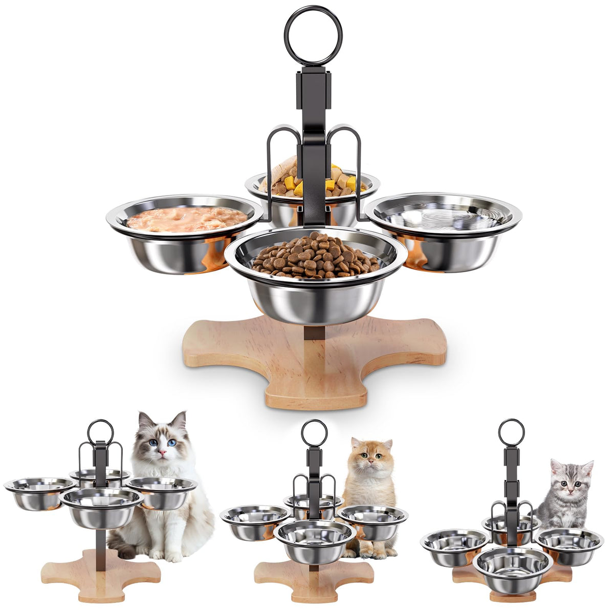 Elevated Cat Bowls with Stand F65681
