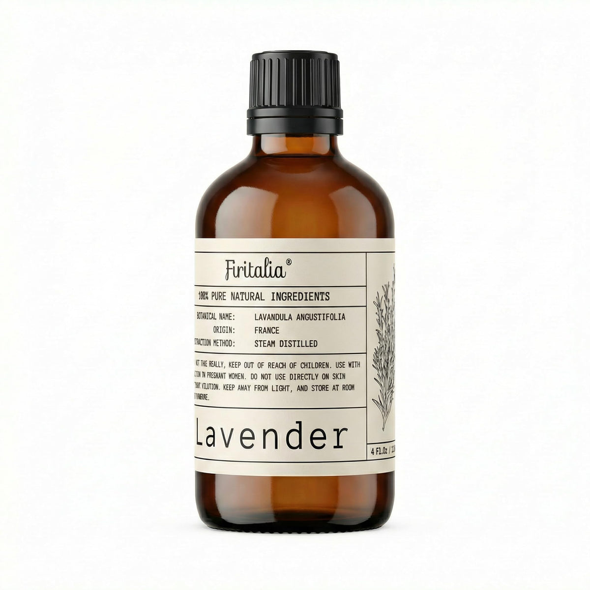 Lavender Essential Oil 4 Fl Oz with Glass Dropper H412826