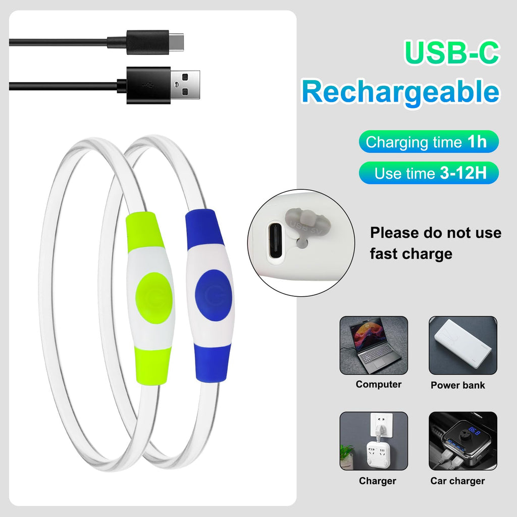 2 Packs Light Up Dog Collar V12626