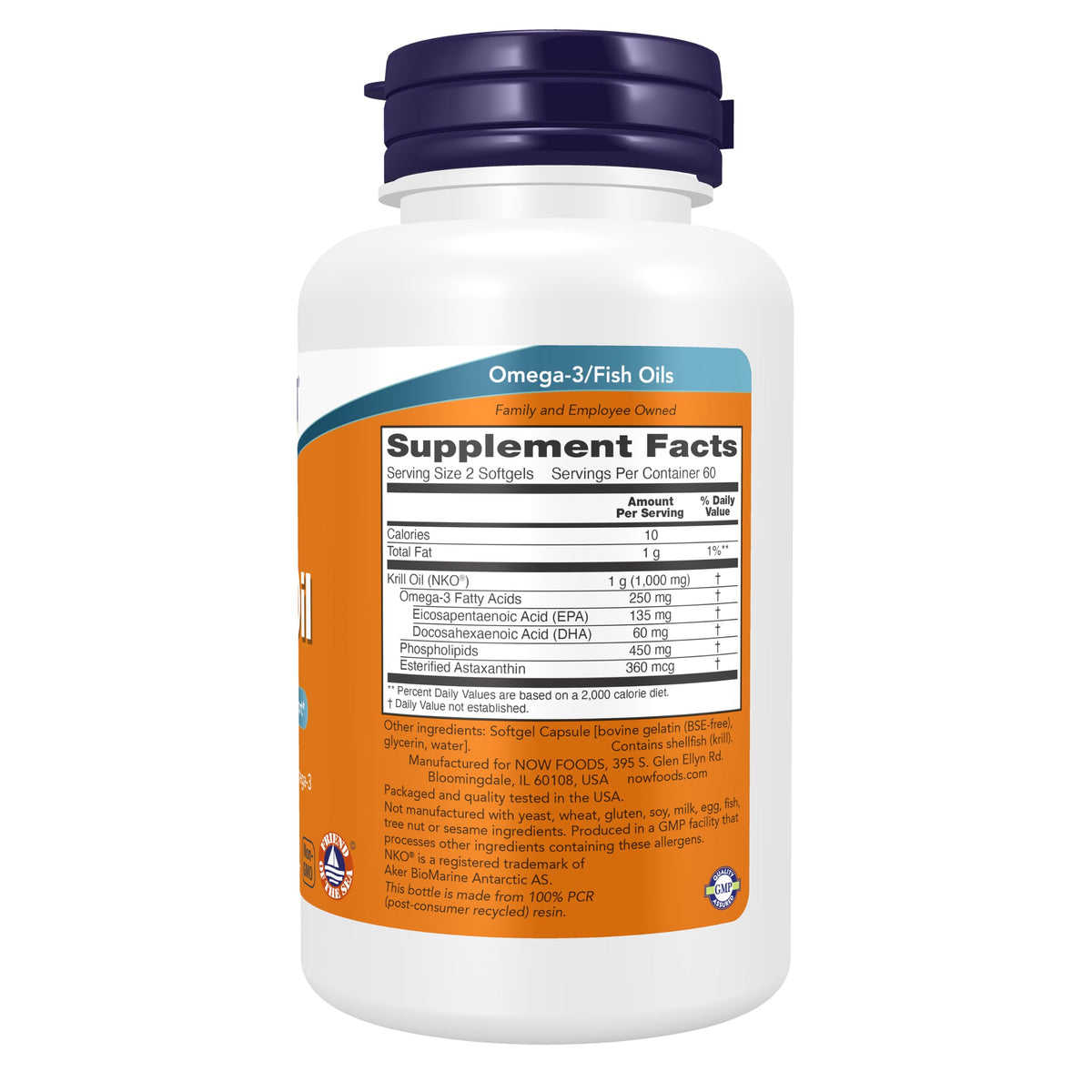 Krill Oil 500 mg Omega-3 120 Softgels I6585