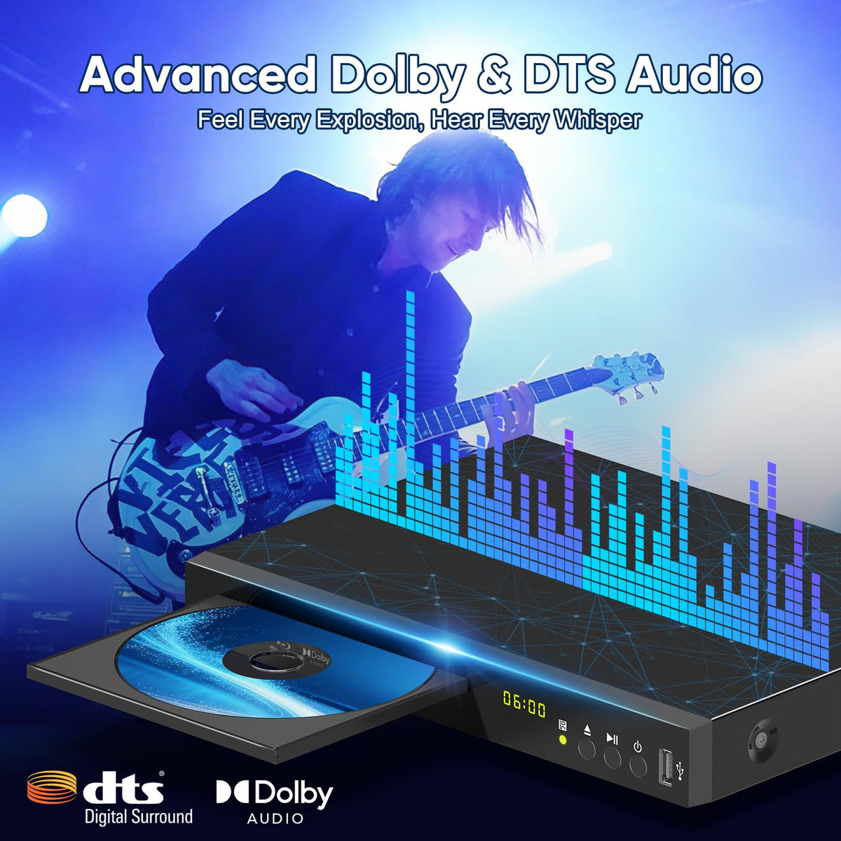 Full HD 1080p Blu-ray DVD Player with Dolby Digital B36432
