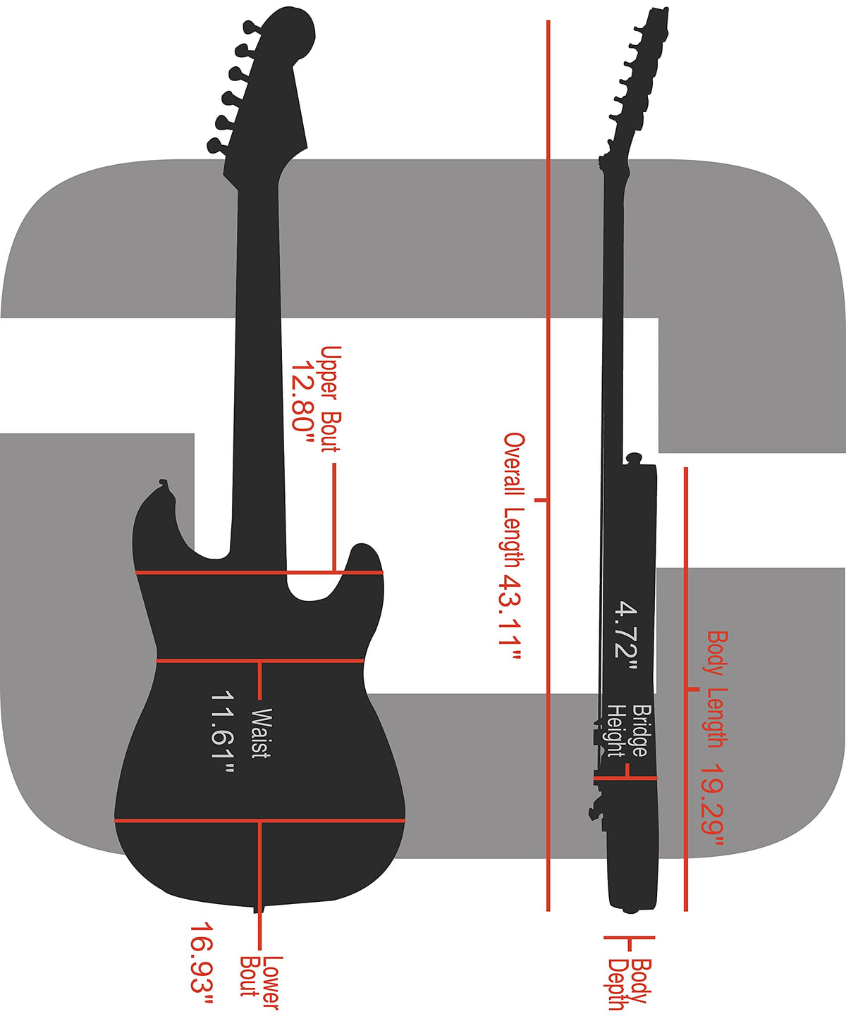 Wooden Guitar Case for 335 Style Semi-Hollow Electric Guitars V595540