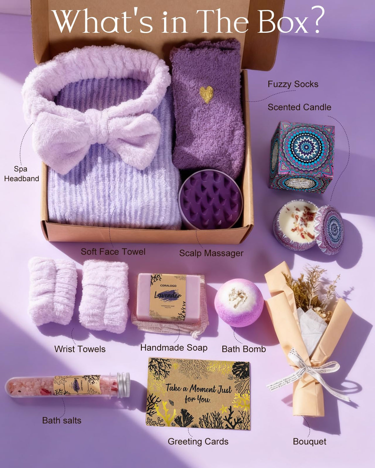 11pcs Lavender Spa Gift Baskets H3813