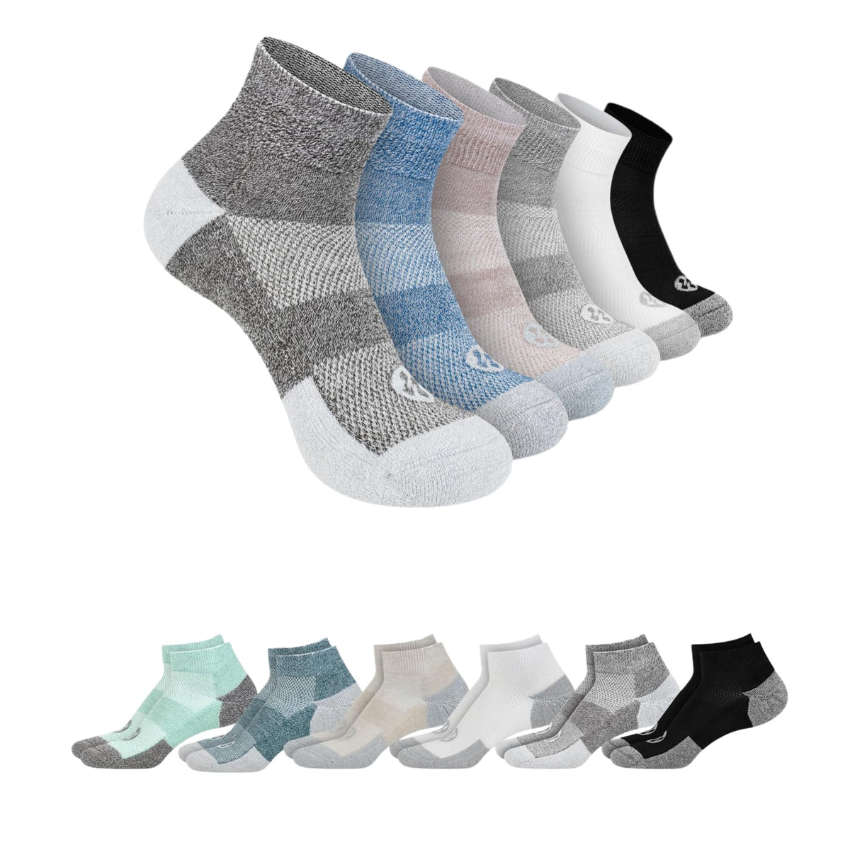 Diabetic Ankle & Low Cut Socks, 6 Pairs R398088