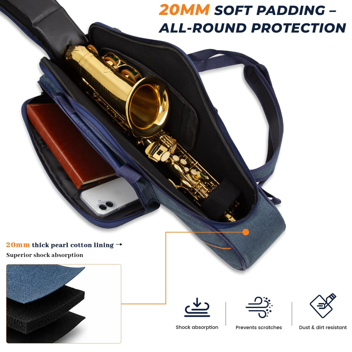 Blue Padded Alto Saxophone Case K370160