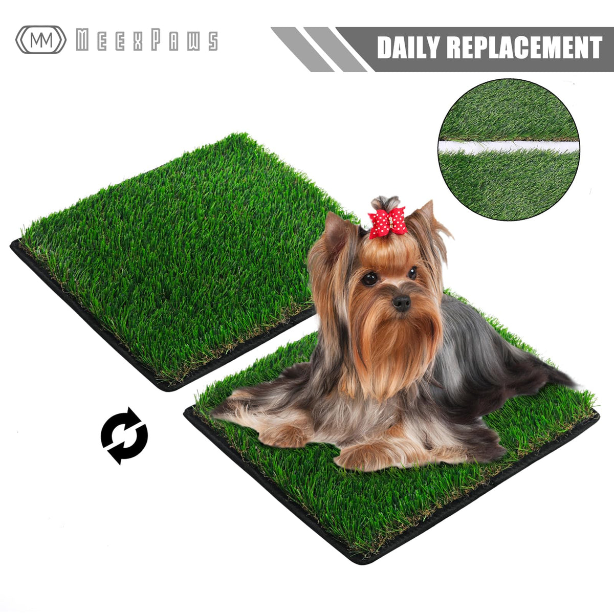 Extra Small Dog Grass Pee Pads with Tray F4768