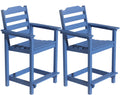 HDPE All-Weather Plastic Adirondack Chair Set of 2 Navy Blue Z469162