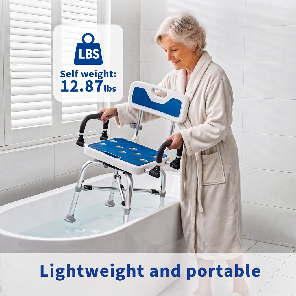 360° Swivel Shower Chair, 500 lbs Capacity, Height Adjustable M510771