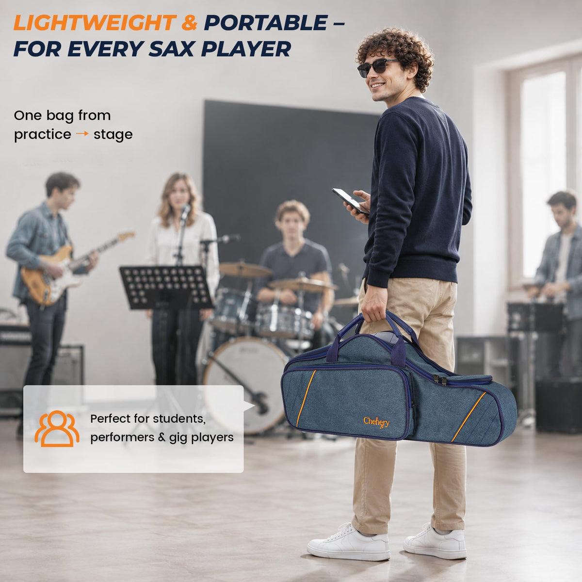 Blue Padded Alto Saxophone Case K370160