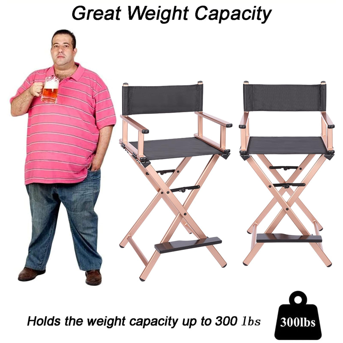 Aluminum Folding High Back Chair with Footrest C8471