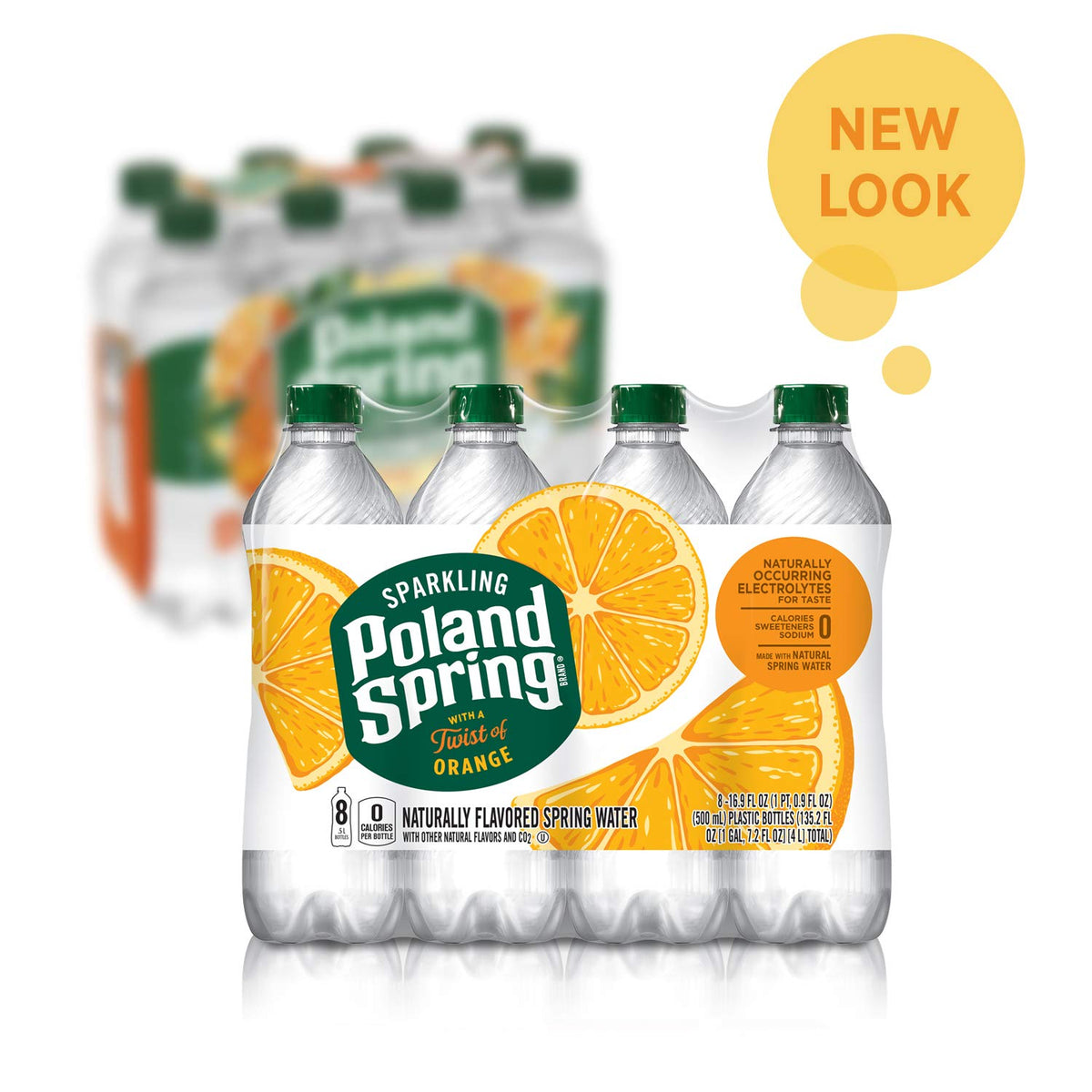 Sparkling Water Orange 16.9 oz Bottles Pack of 8 R854