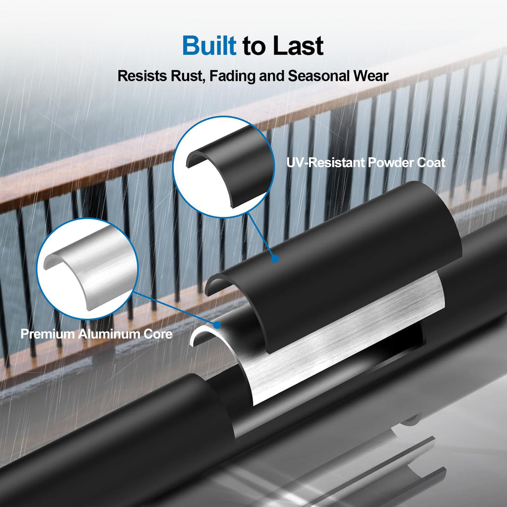 Black Aluminum Deck Balusters 32in x 3/4in 100 Pack L446