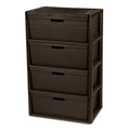 Brown 4-Drawer Storage Tower U476