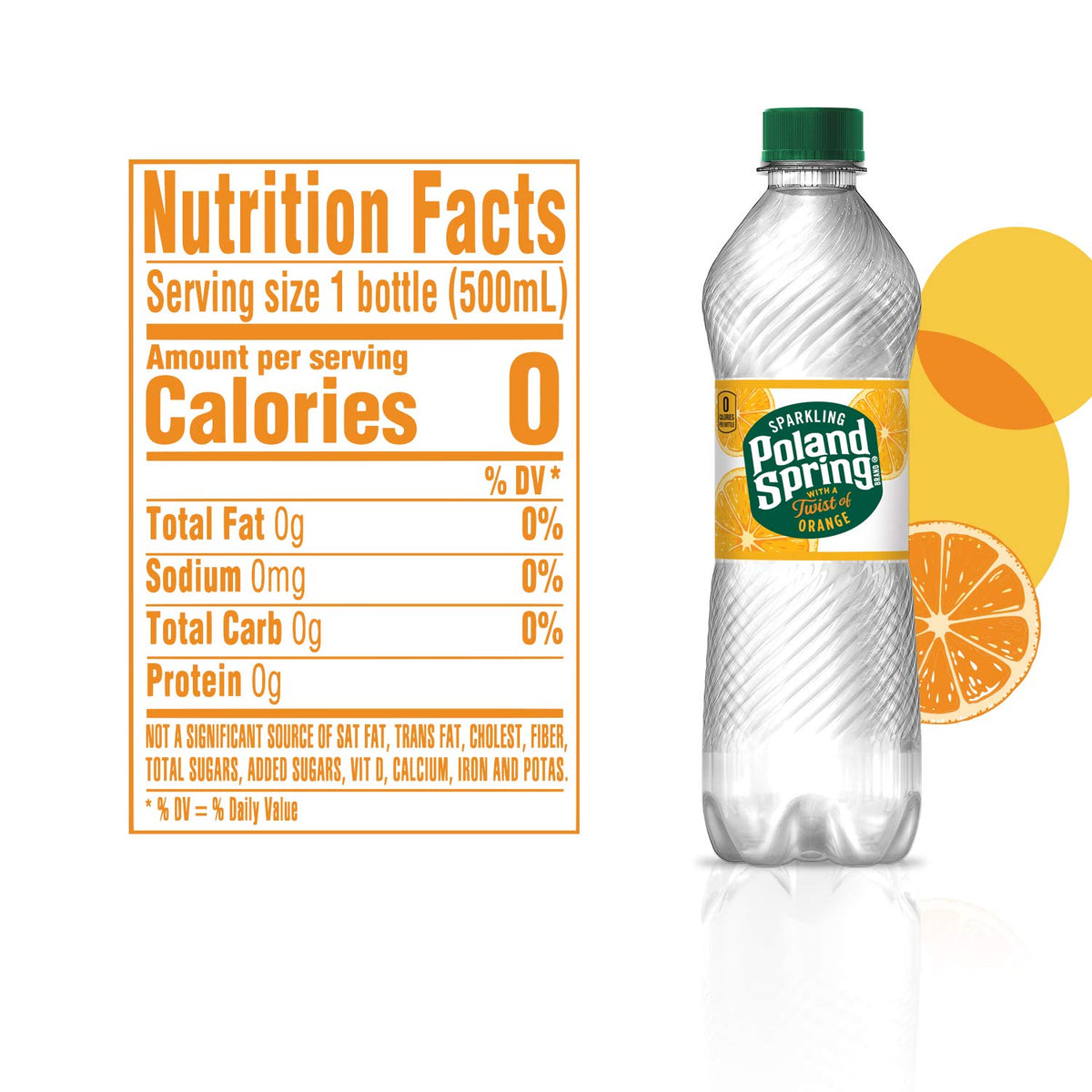 Sparkling Water Orange 16.9 oz Bottles Pack of 8 R854