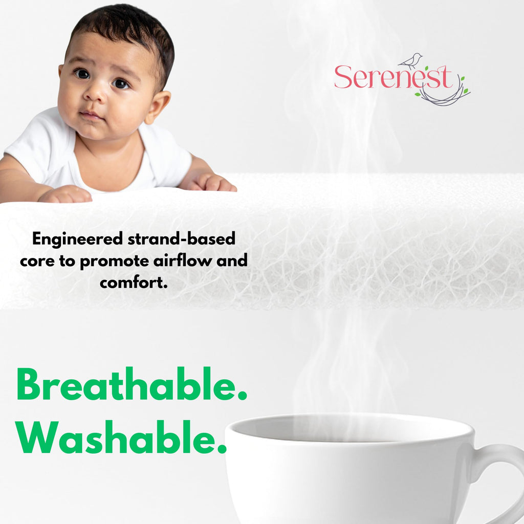 Breathable Baby Crib Mattress & Toddler Bed, Washable, Waterproof, Non-Toxic, Standard Size V22856