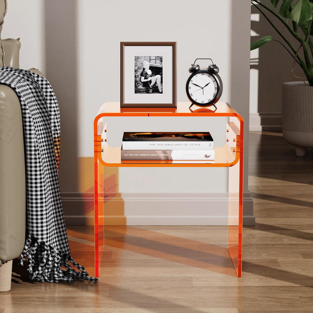 Clear Acrylic 2-Tier End Table I458550