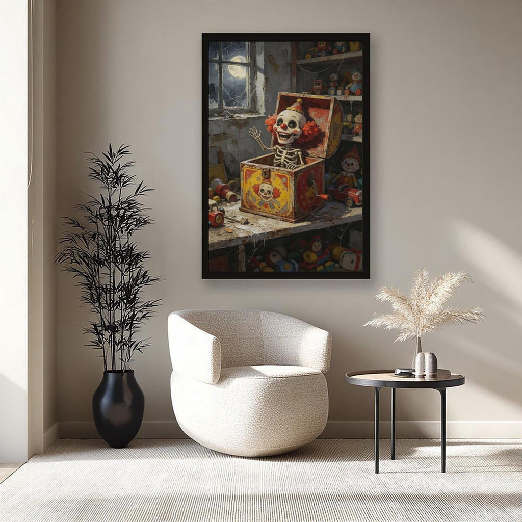 Canvas Wall Art Oil Painting Poster Print with Black Frame 24" L X 36" W W56758