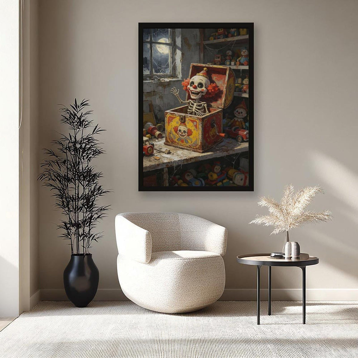 Canvas Wall Art Oil Painting Poster Print with Black Frame 24" L X 36" W W56758