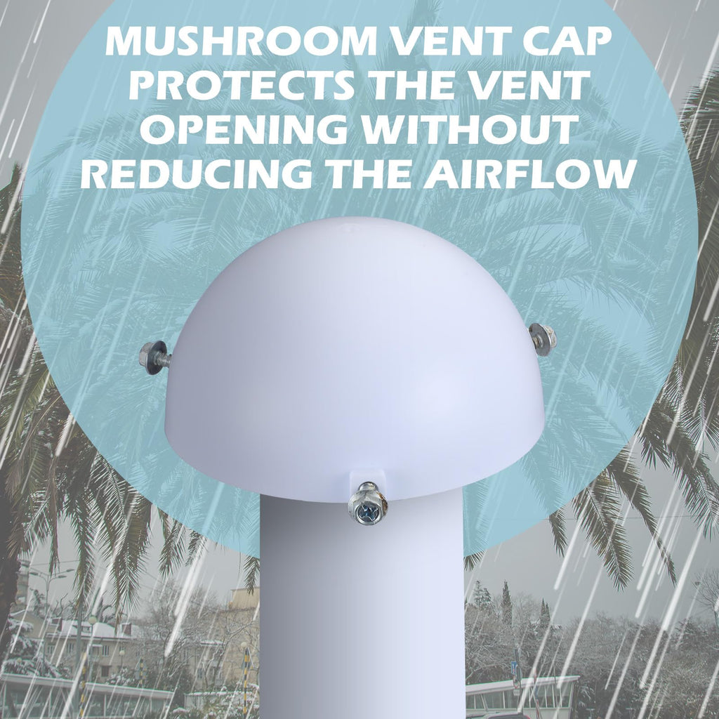 2 Pcs White Mushroom Vent Cap N131