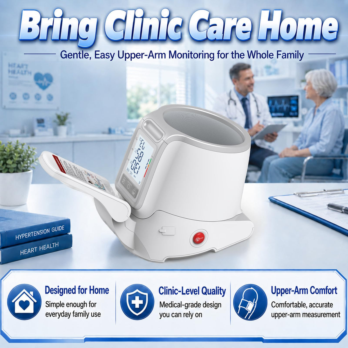 Upper Arm Blood Pressure Monitor with 7.1"-16.5" Cuff J771469