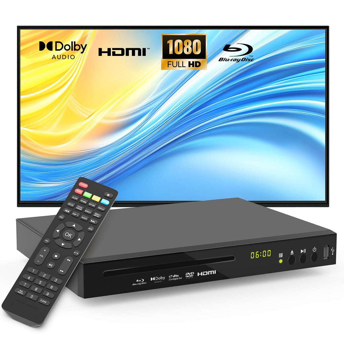 Full HD 1080p Blu-ray DVD Player with Dolby Digital B36432