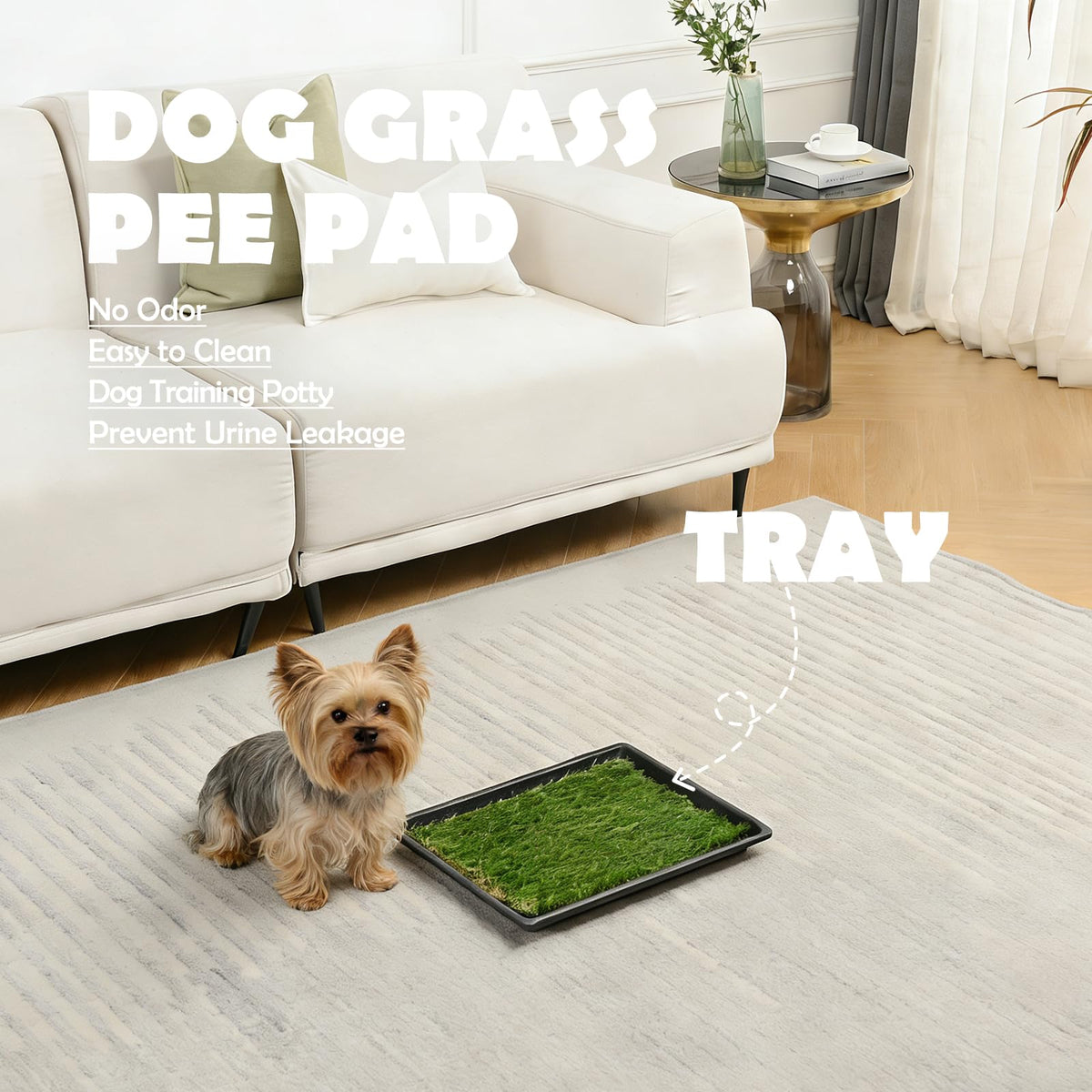 Extra Small Dog Grass Pee Pads with Tray F4768