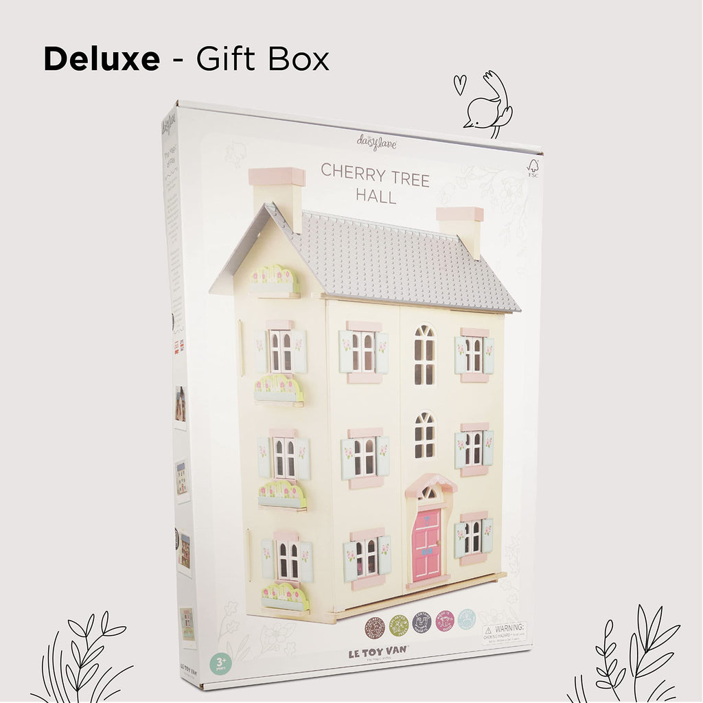4 Storey Wooden Doll House Play Set Q50439