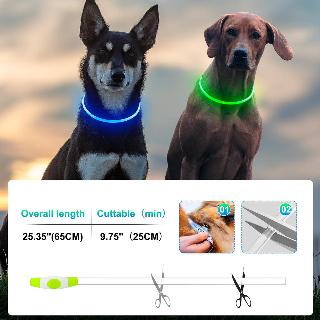 2 Packs Light Up Dog Collar V12626