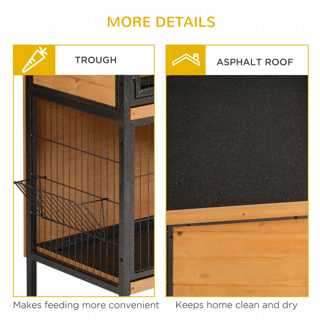 48" 2-Story Rabbit Hutch with Metal Frame W333952