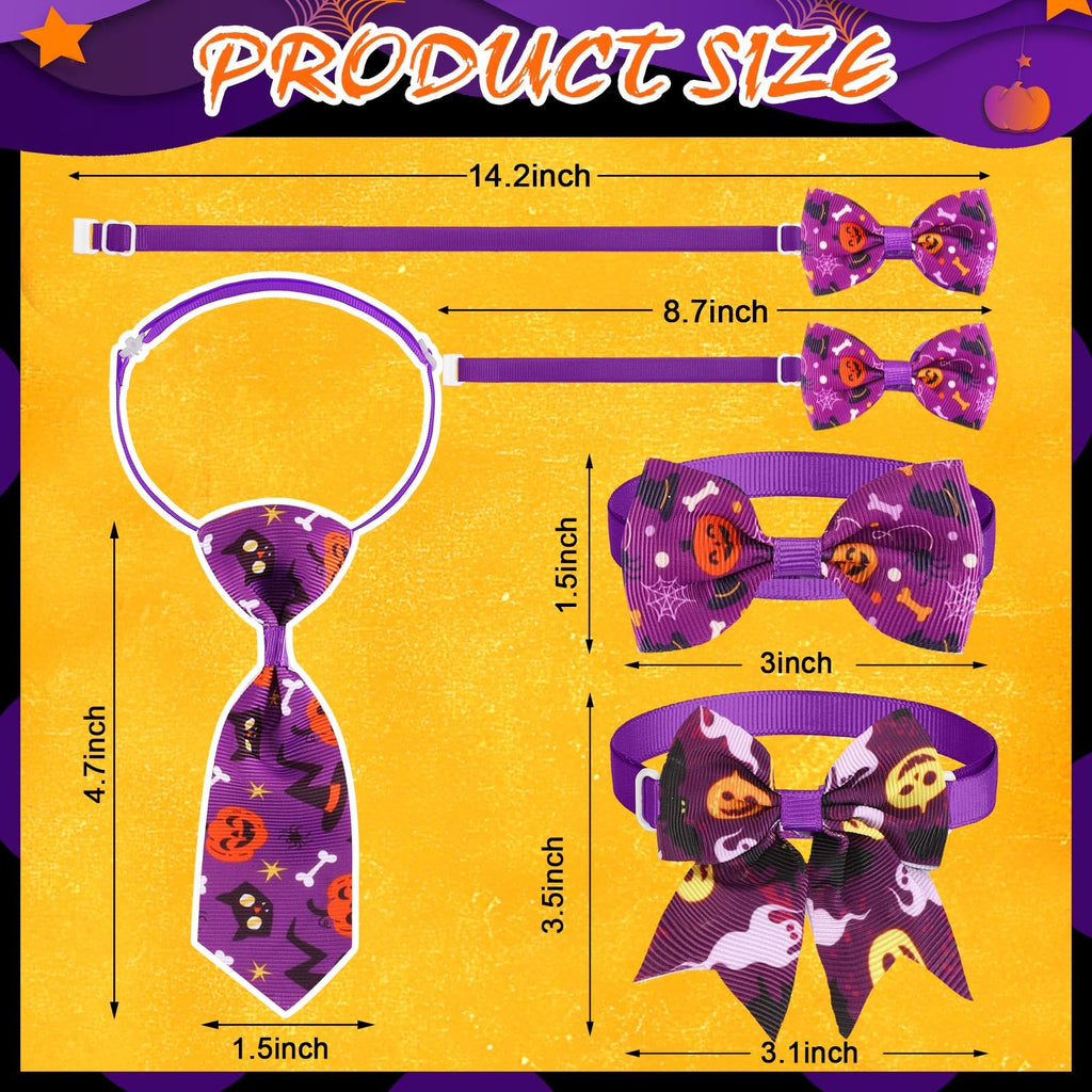 240 Pcs Halloween Dog Bows Tie Collars C619775