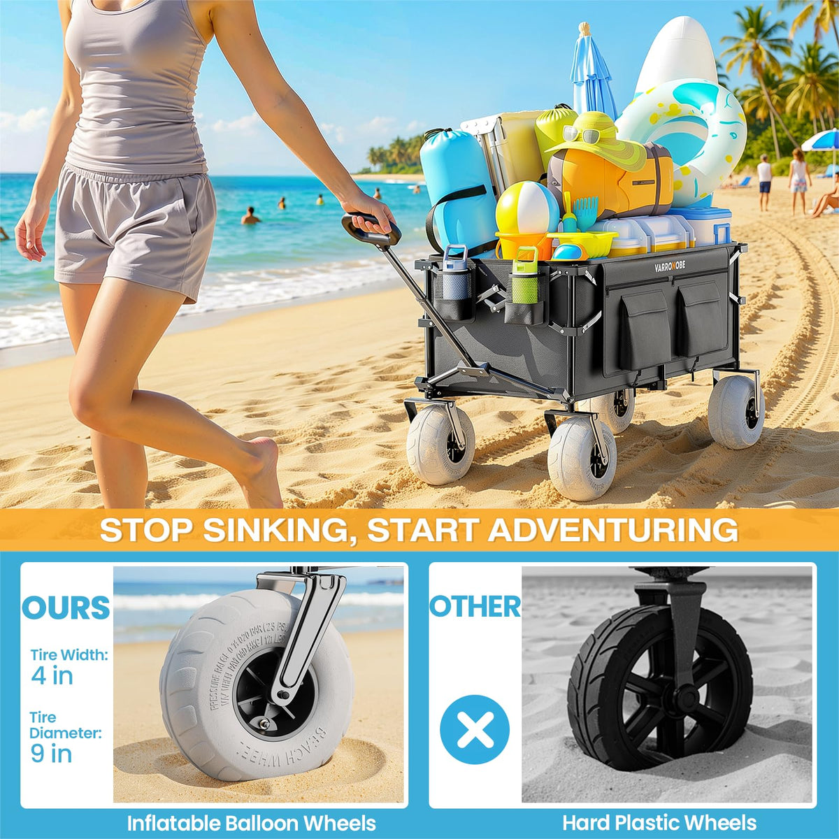 240L Beach Wagon with Balloon Wheels Y641050