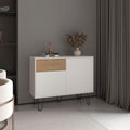 39" Wide Console Table with Two Cabinets, One Drawer and Four Shelves Q552610