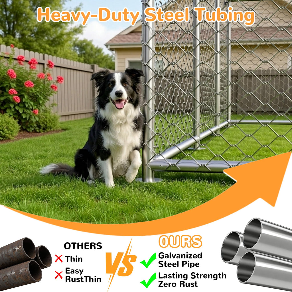 10x10 ft Heavy Duty Outdoor Dog Kennel P2672