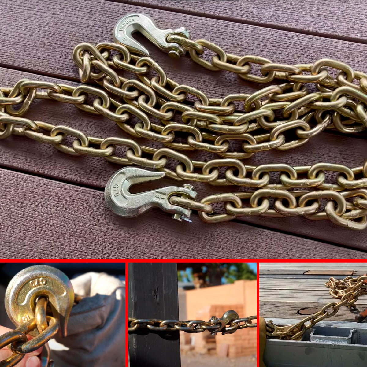 3/8 Chain Hook 10 Pack Grade 70 Grab Hooks I80464