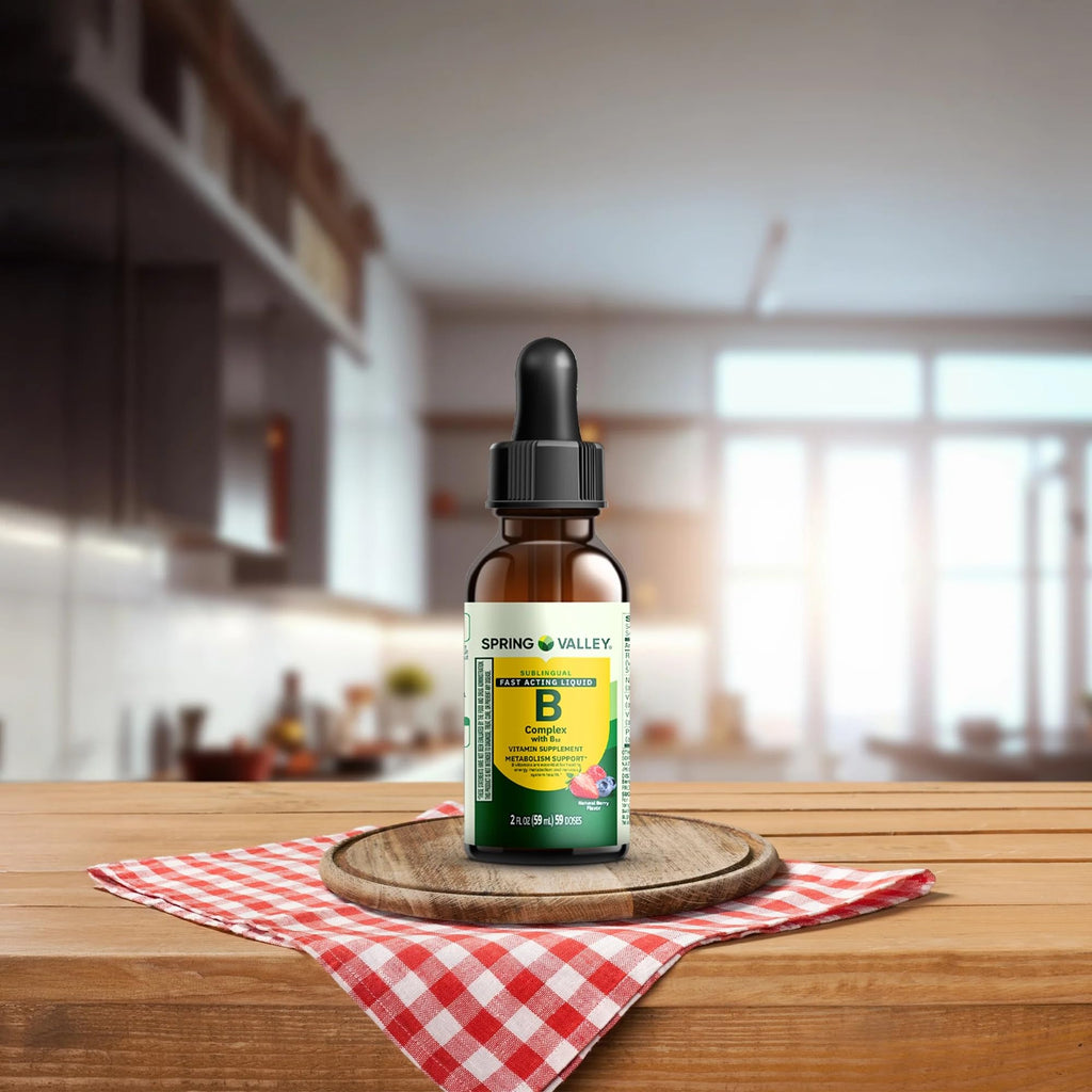 Liquid B-Complex with B12 Sublingual Berry Flavor 2 fl oz D112