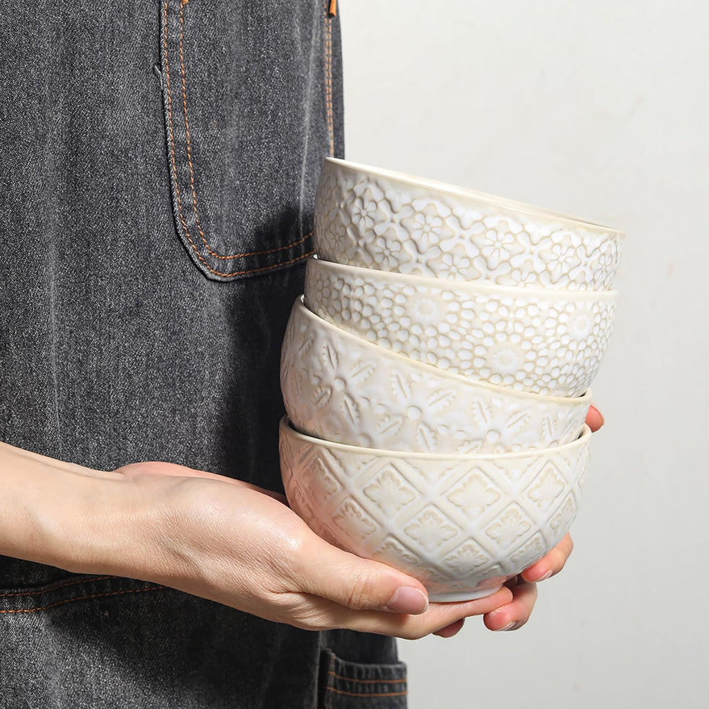 26 Oz Ceramic Soup Bowls Set of 4, 6 inch Y432