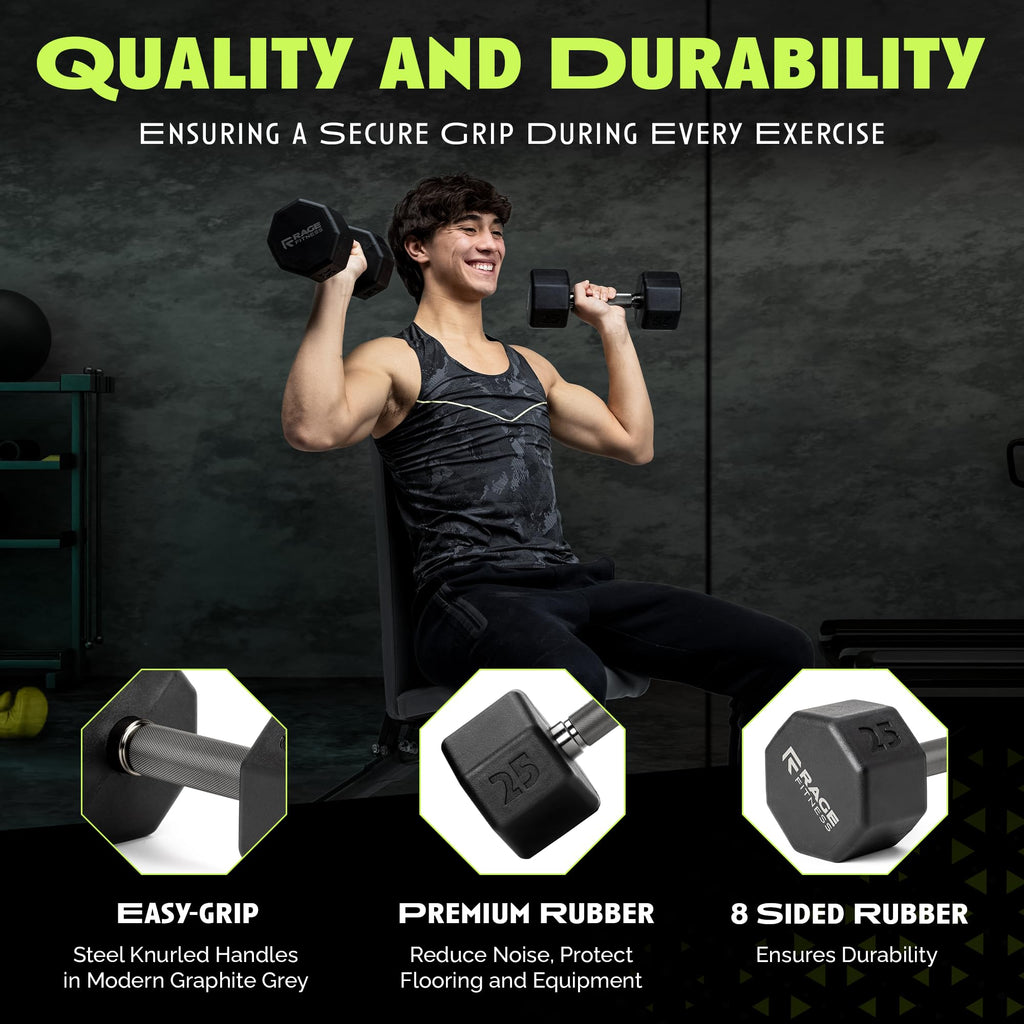 Rubber Coated Dumbbell D104