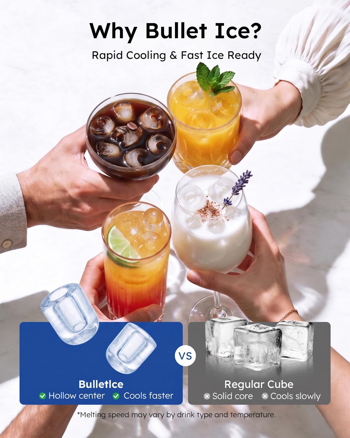 Countertop Ice Maker 26.5 lbs/Day 8 Bullet Z9218