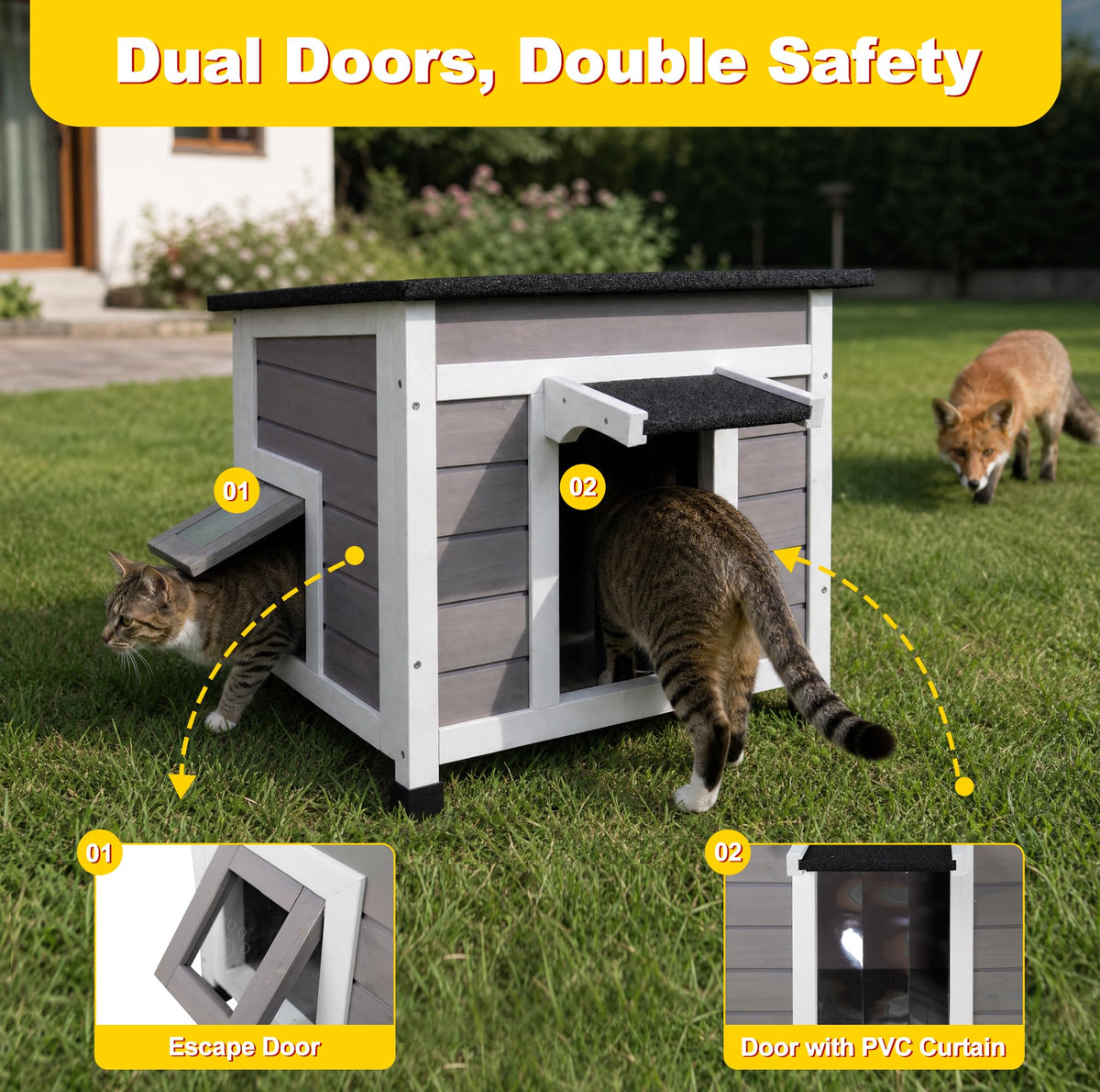 Insulated Outdoor Cat House E24911
