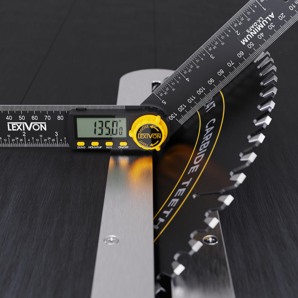 Aluminum Digital Angle Finder Gauge 10-inch 250mm Protractor F3741